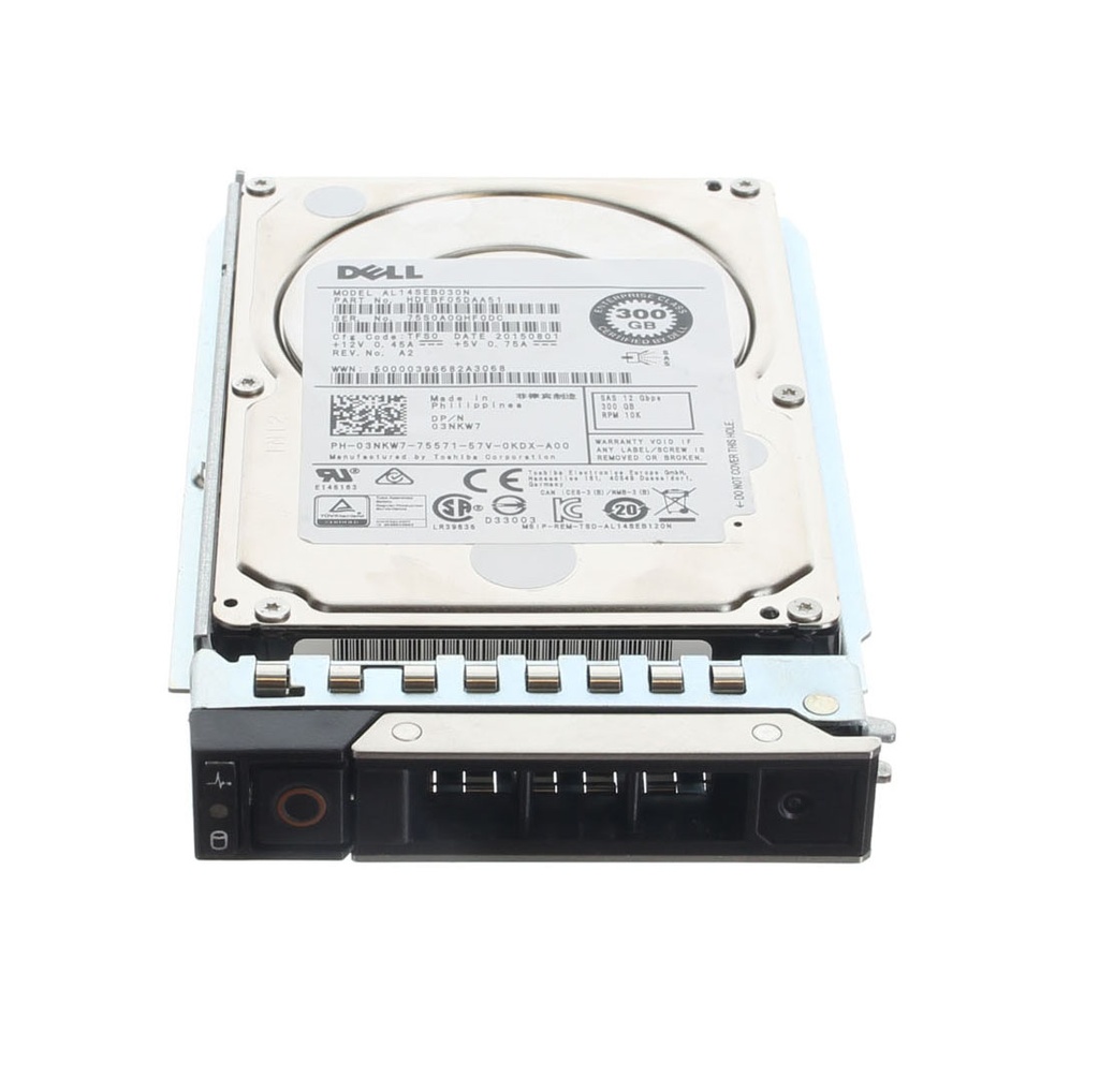 Dell Toshiba 2.5" 300GB 10K 12GBPS SAS Hard Drive - 3NKW7 AL14SEB030N