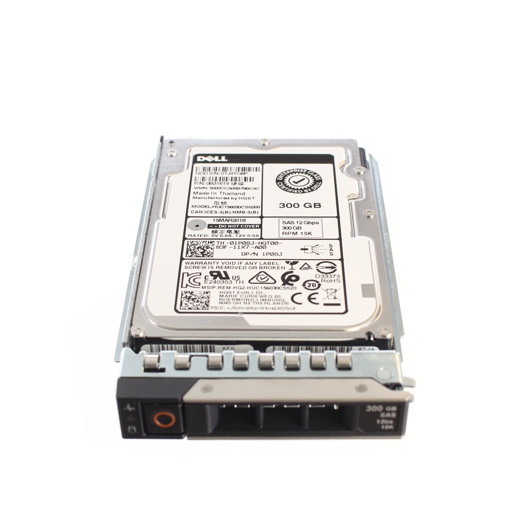 Dell HGST 2.5" 300GB 15K 12GBPS SAS Hard Drive - 1P08J HUC156030CSS200